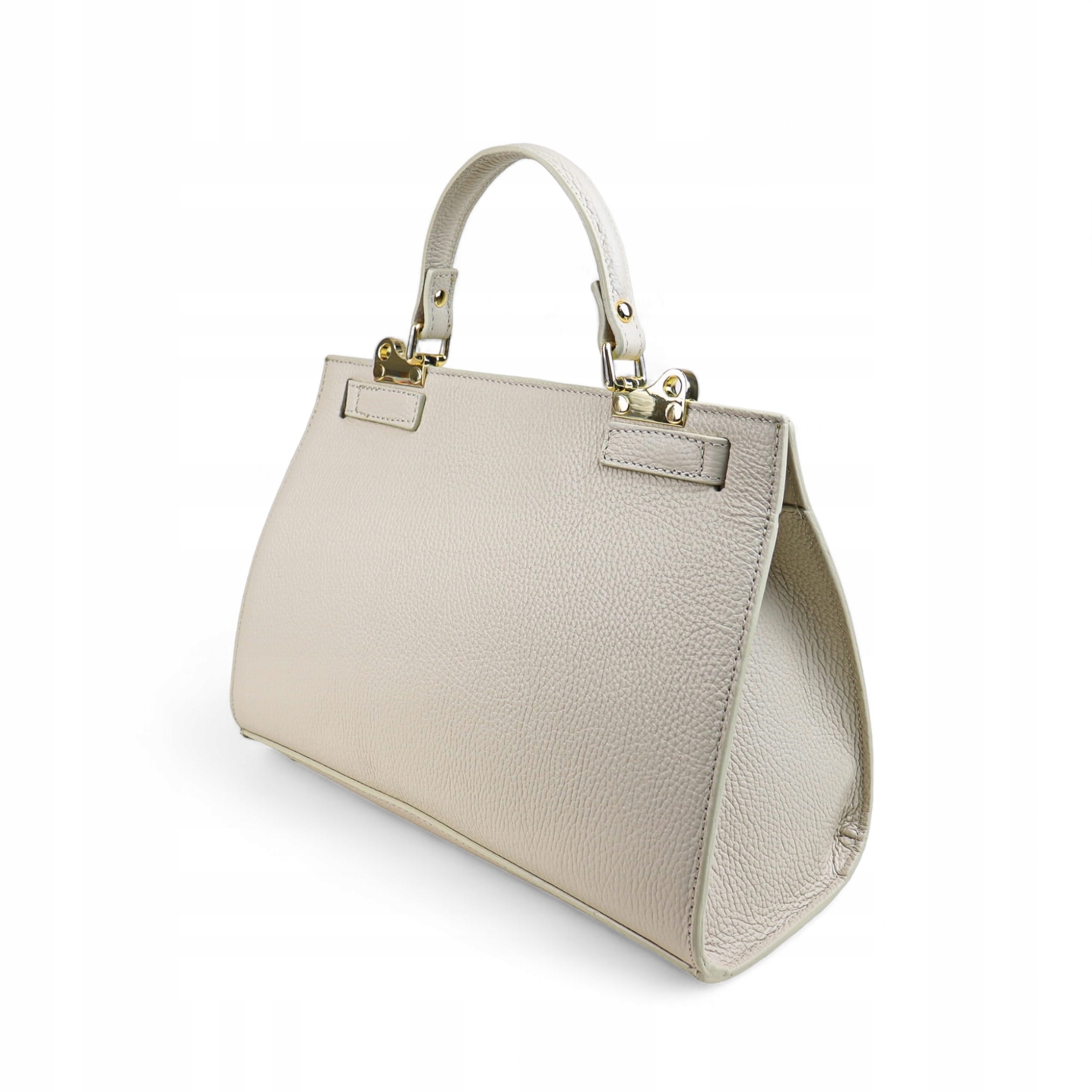 Torebka Damska skóra naturalna Cassandra Ecru Styl wizytowy