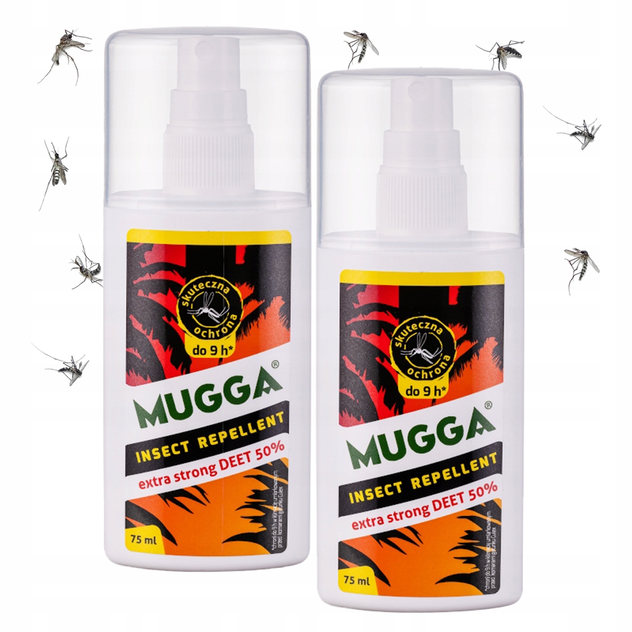 2X Mugga Odstraszacz Na Komary I Kleszcze 50% Deet