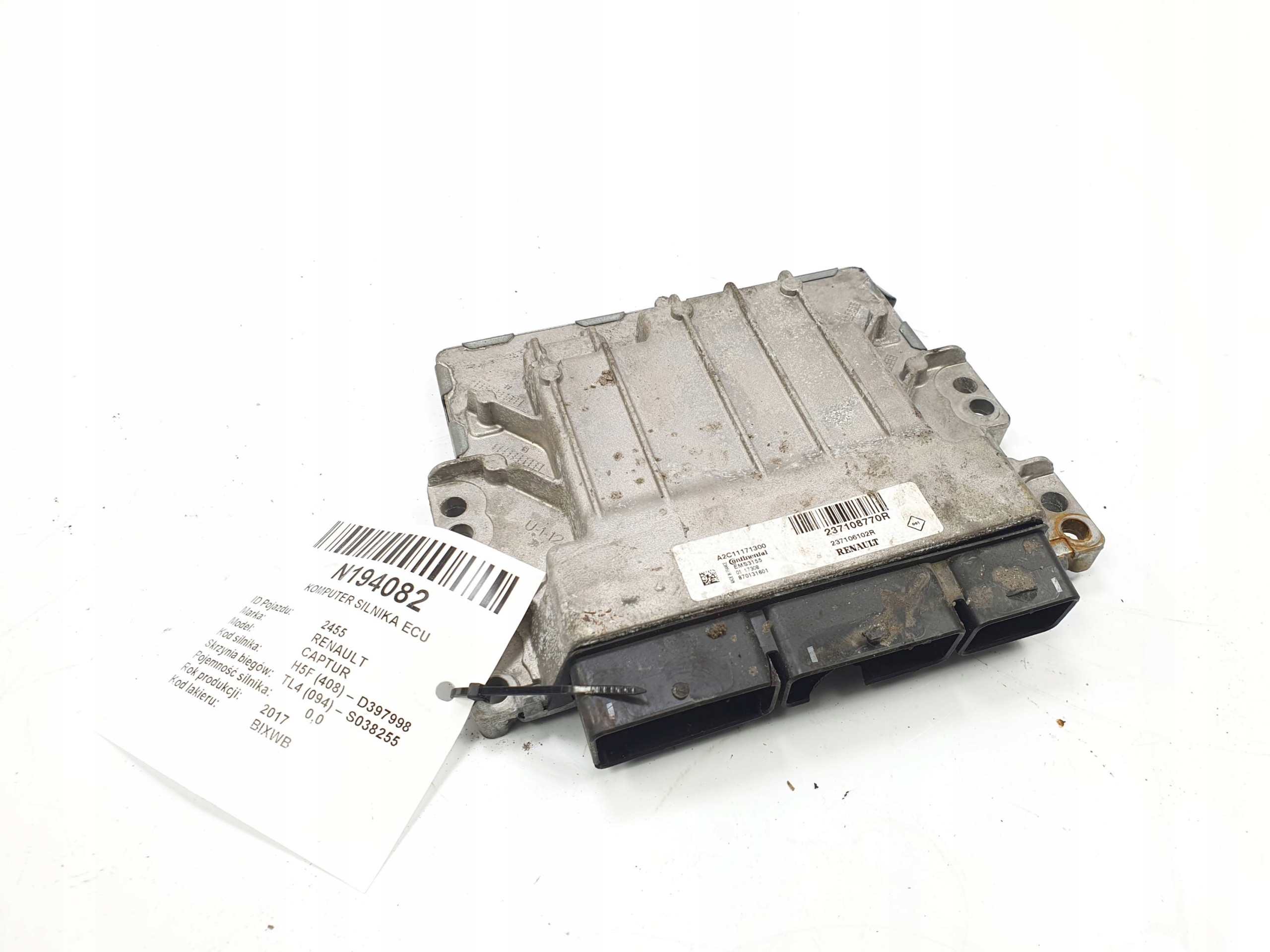 computer Motore ECU 237108770R 1.2 RENAULT CAPTUR e