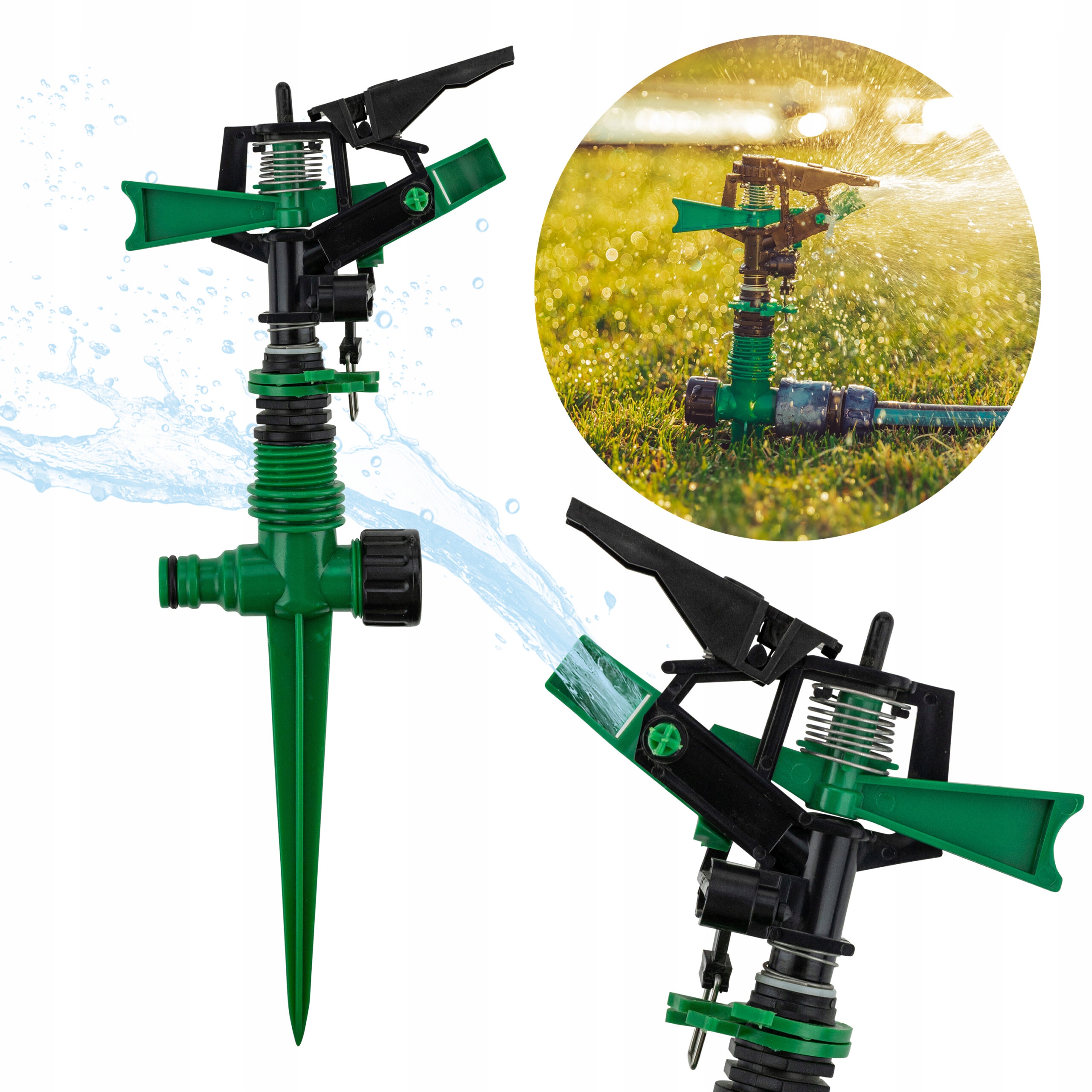 

Wbijany Zraszacz Ogrodowy Pulsacyjny Obrotowy