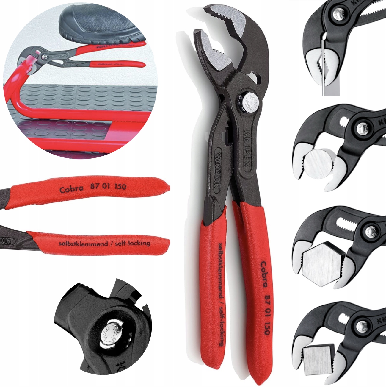 Knipex 87 01 150 Cobra szczypce nastawne do rur