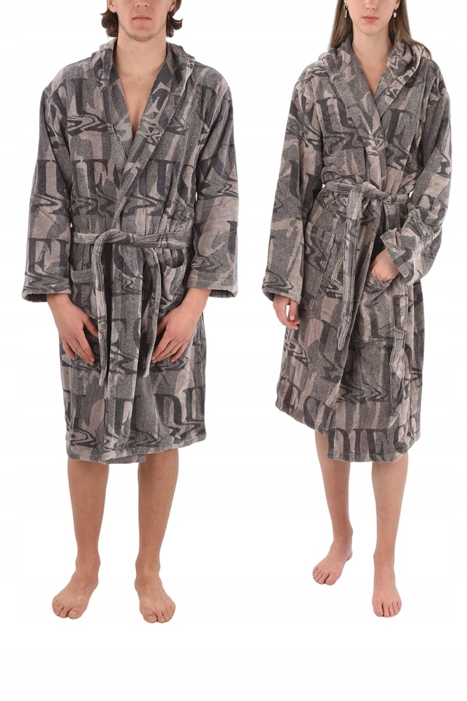 Župan Diesel Home unisex bavlněný zavazovací pohodlný teplý L/XL