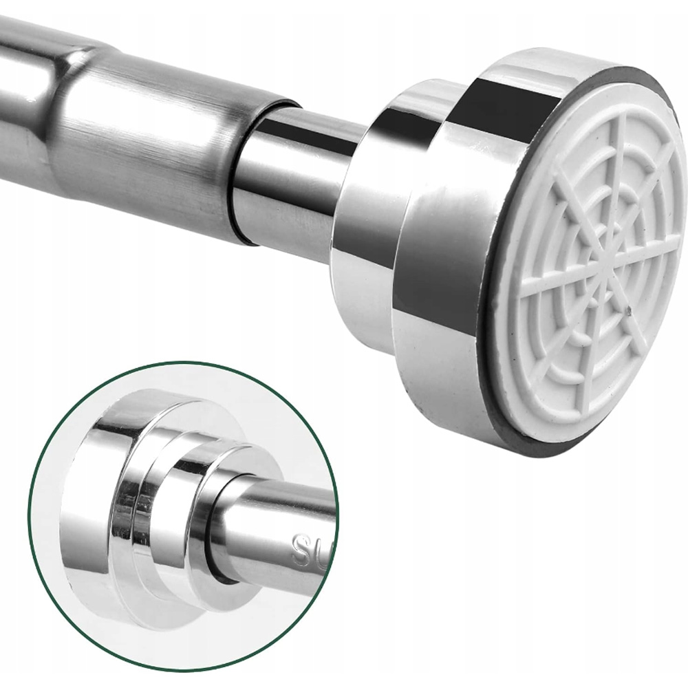 WIESZAK NA UBRANIA DRĄŻEK TELESKOPOWY BEZ WIERCENIA 85-140 STAL NIERDZEWNA Średnica 22 mm