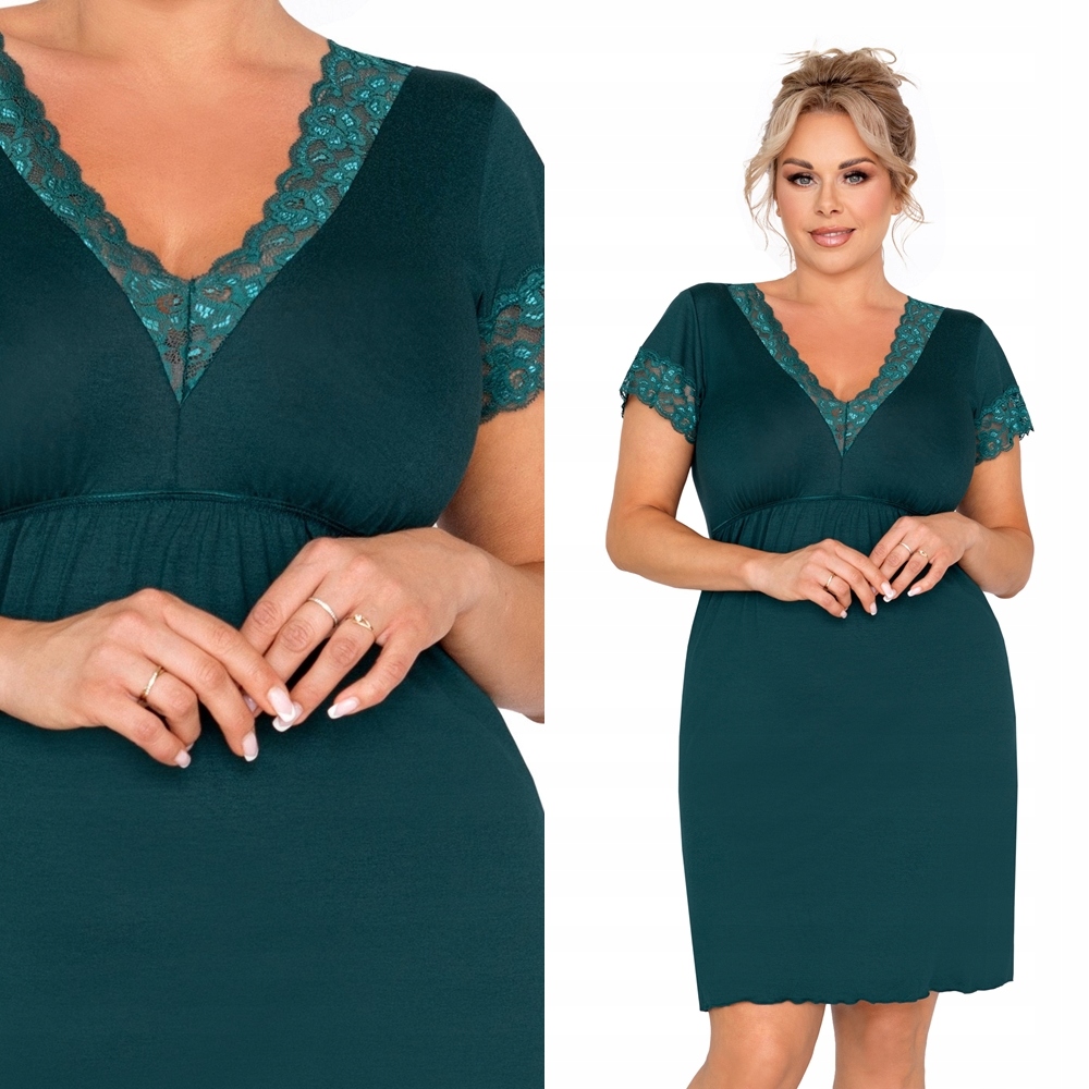 Košile Noční Donna Mariza 6XL/52 Tmavě zelená