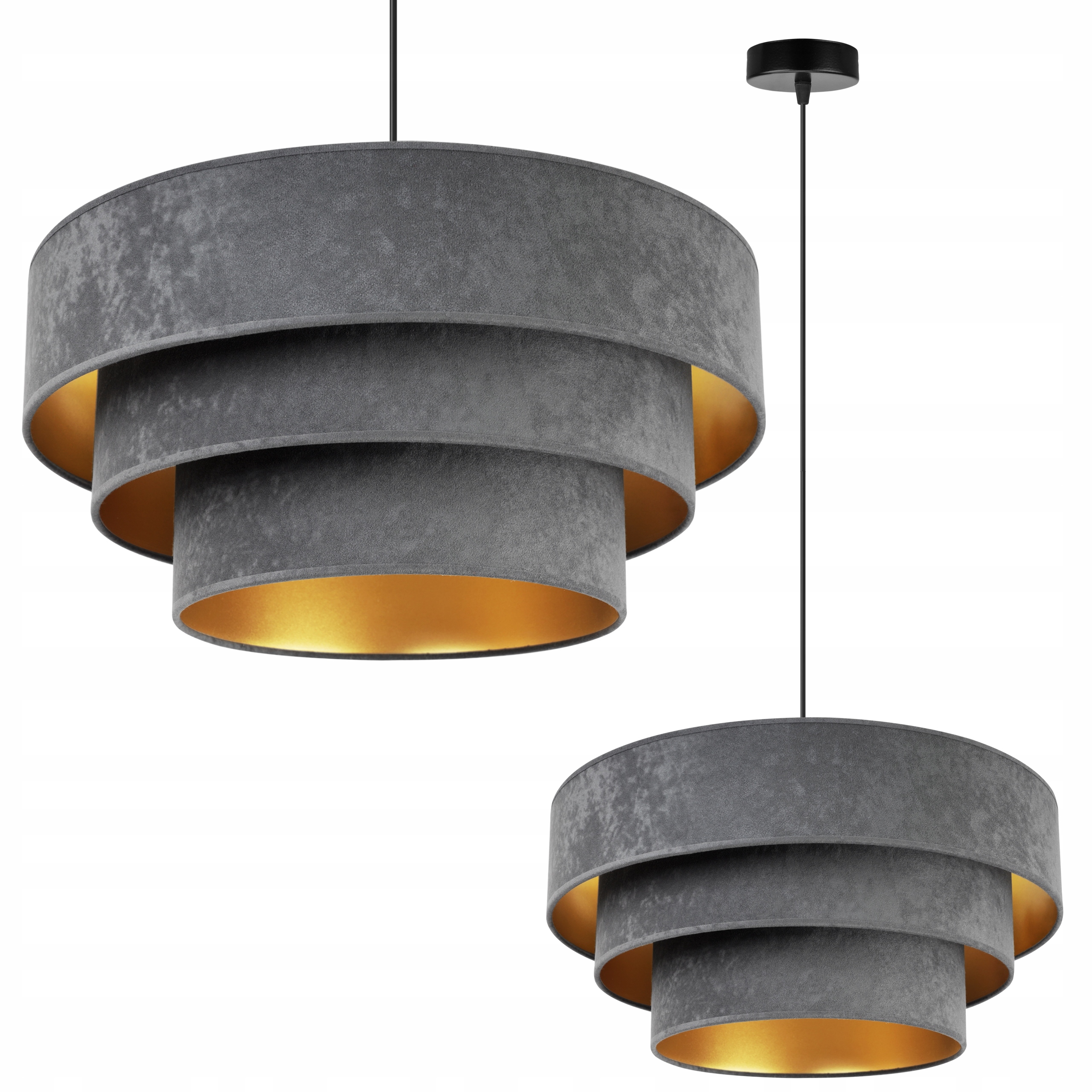 Závesná Stropná Lampa Luster Jednozlaté Glamour Tienidlo Do Jedálne