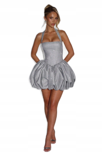 Vegas Stříbrná Šaty, Vánoční Ozdoba Na Ramínka S Flitry S Opa