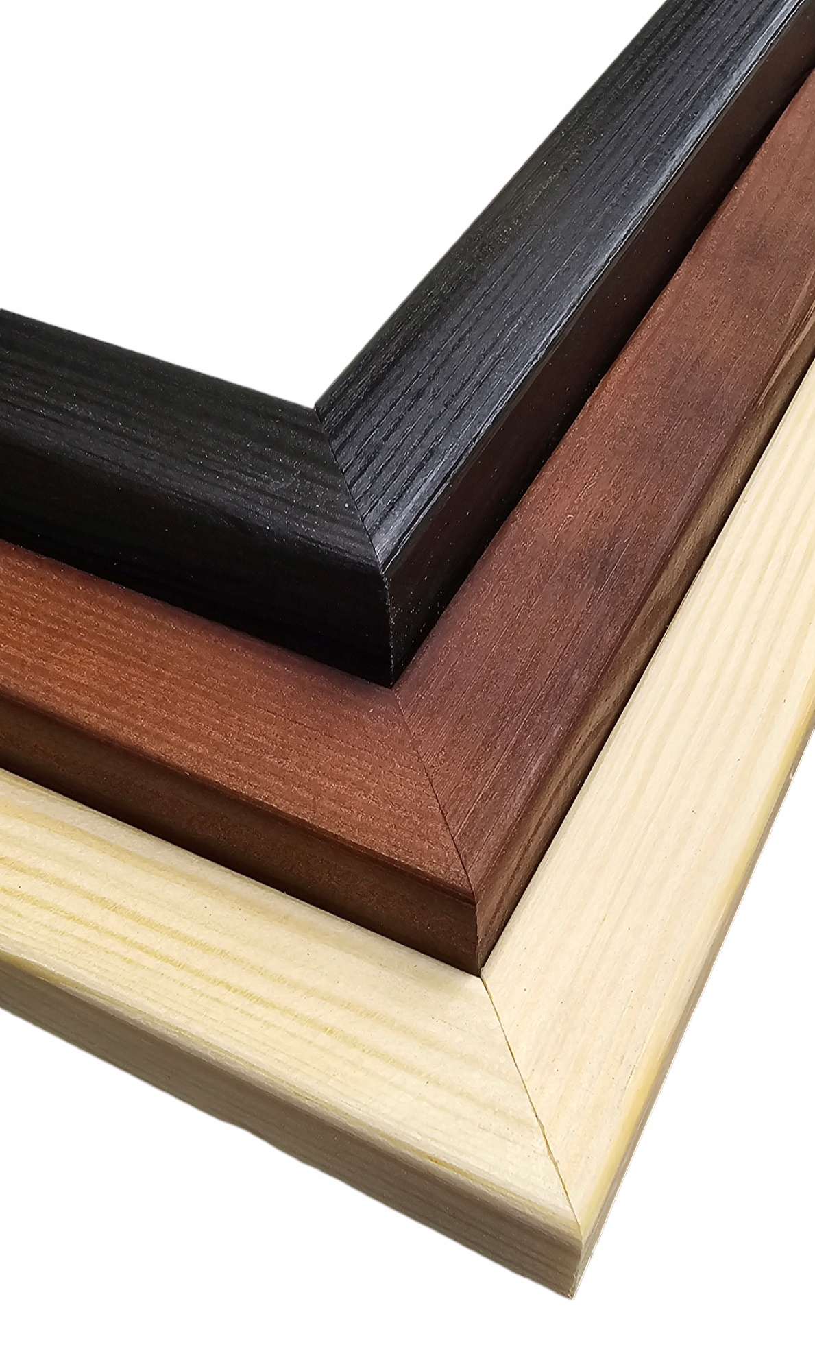 RAMKA DREWNIANA PLEXI FOTO RAMA 40x60 - 60x40 cm - 3 kolory, listwa 2x2 Marka M-Interio