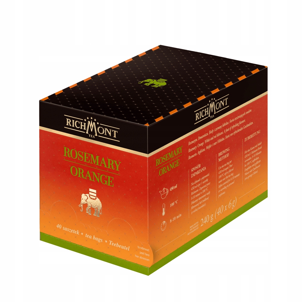 Levně Ovocno-bylinný Čaj Richmont Rosemary Orange 40 sáčků x6 g Premium