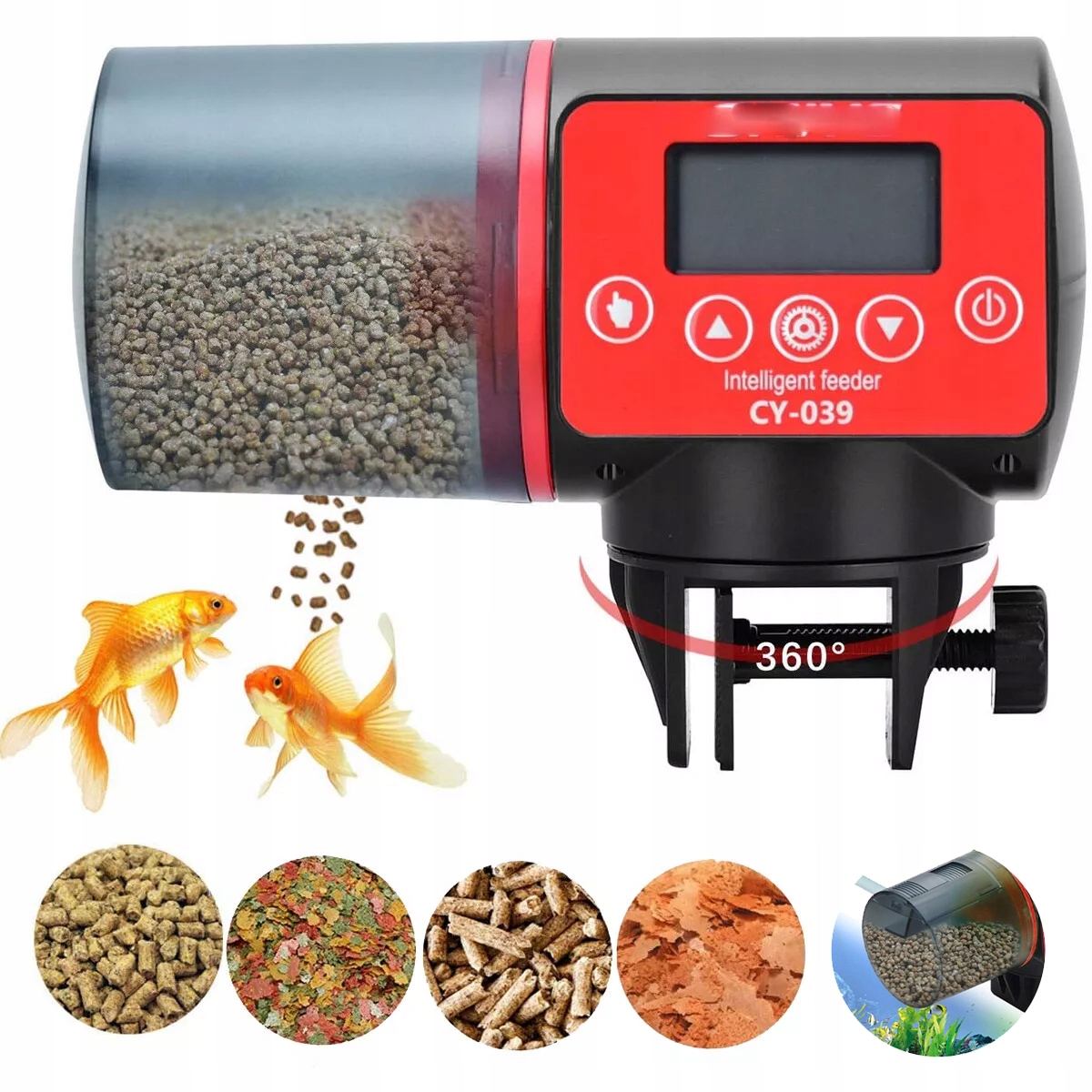 Levně LCD Automatické Krmítko S Inteligentním Měřením Času 200 ML Pro Akvárium