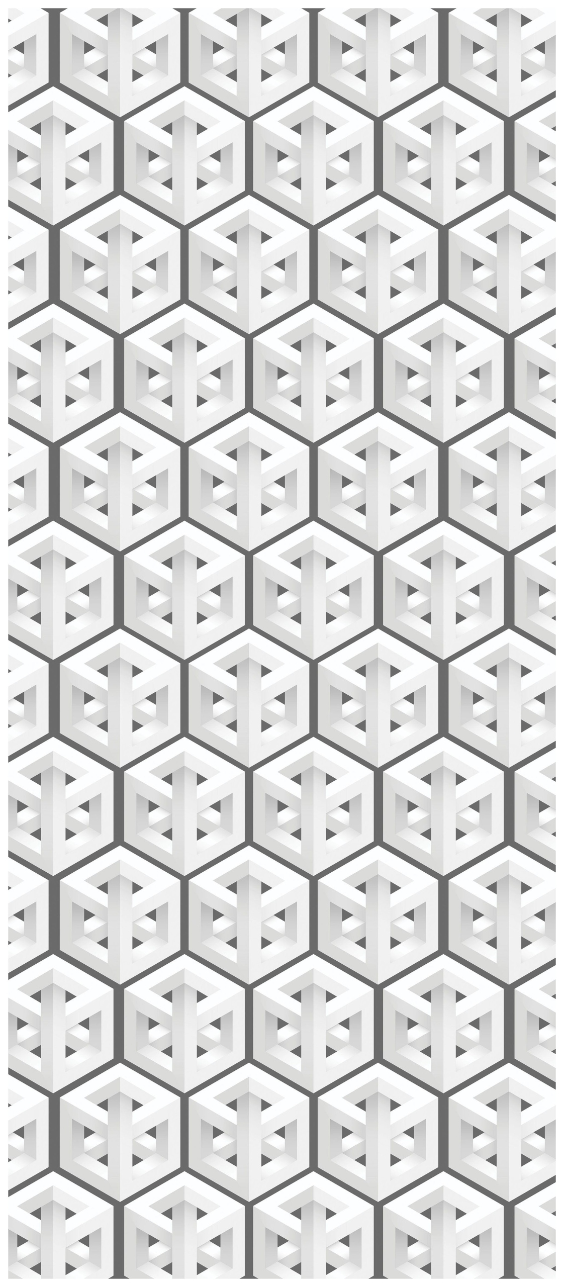 Samolepka Tapeta Geometrie 3D Krychle Hexagony Iluze prostoru 91x211