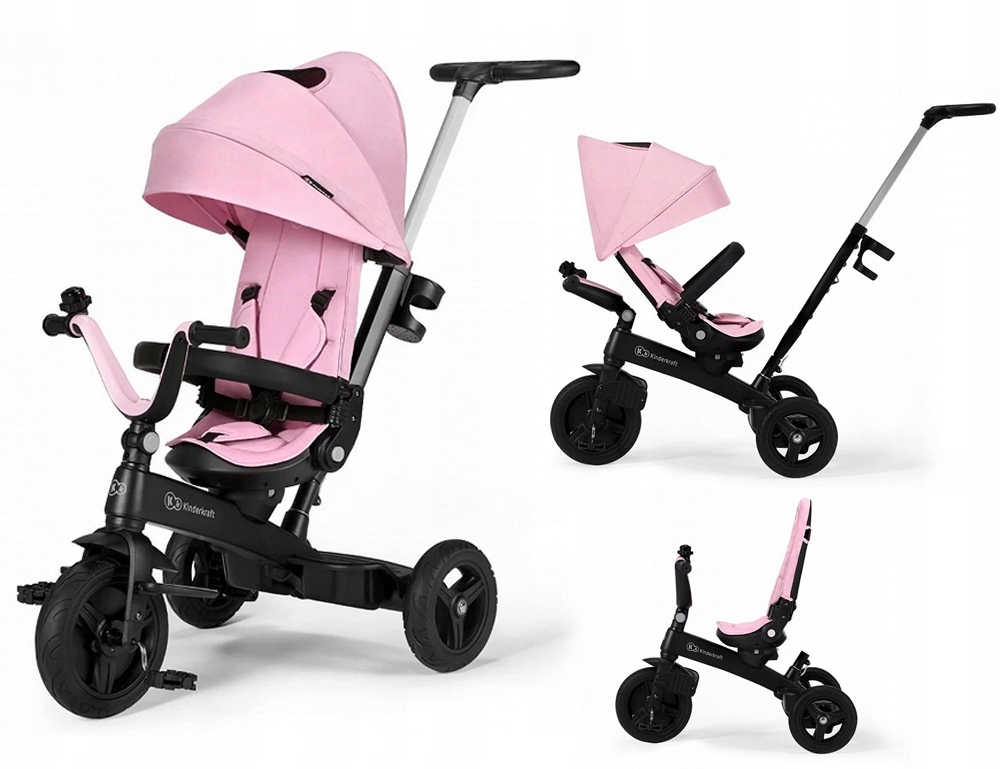Rowerek trójkołowy Kinderkraft Twipper Różowy