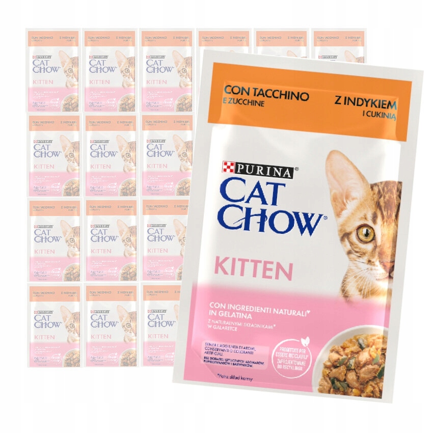Levně Purina Cat Chow Kitten 24x85g Krmivo a Krůta v želé
