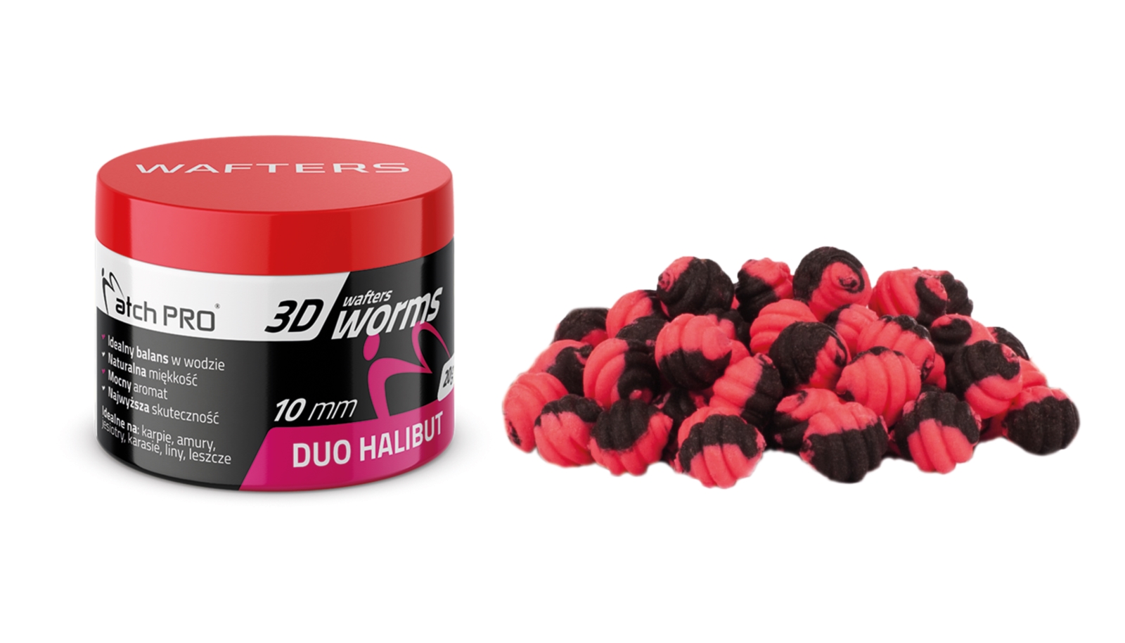 Match Pro Wafters Worms 3D 10mm Duo Halibut