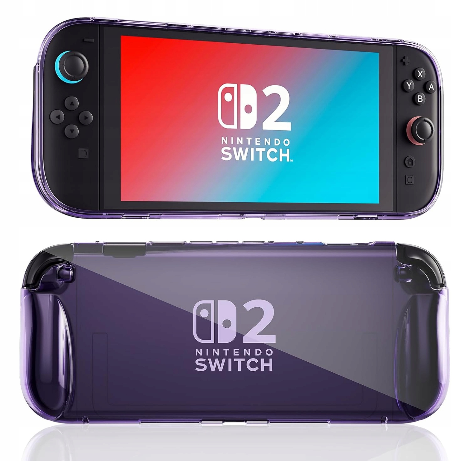 Patamiyar Etui TPU Nintendo Switch 2 2025 Transparentne Fioletowe