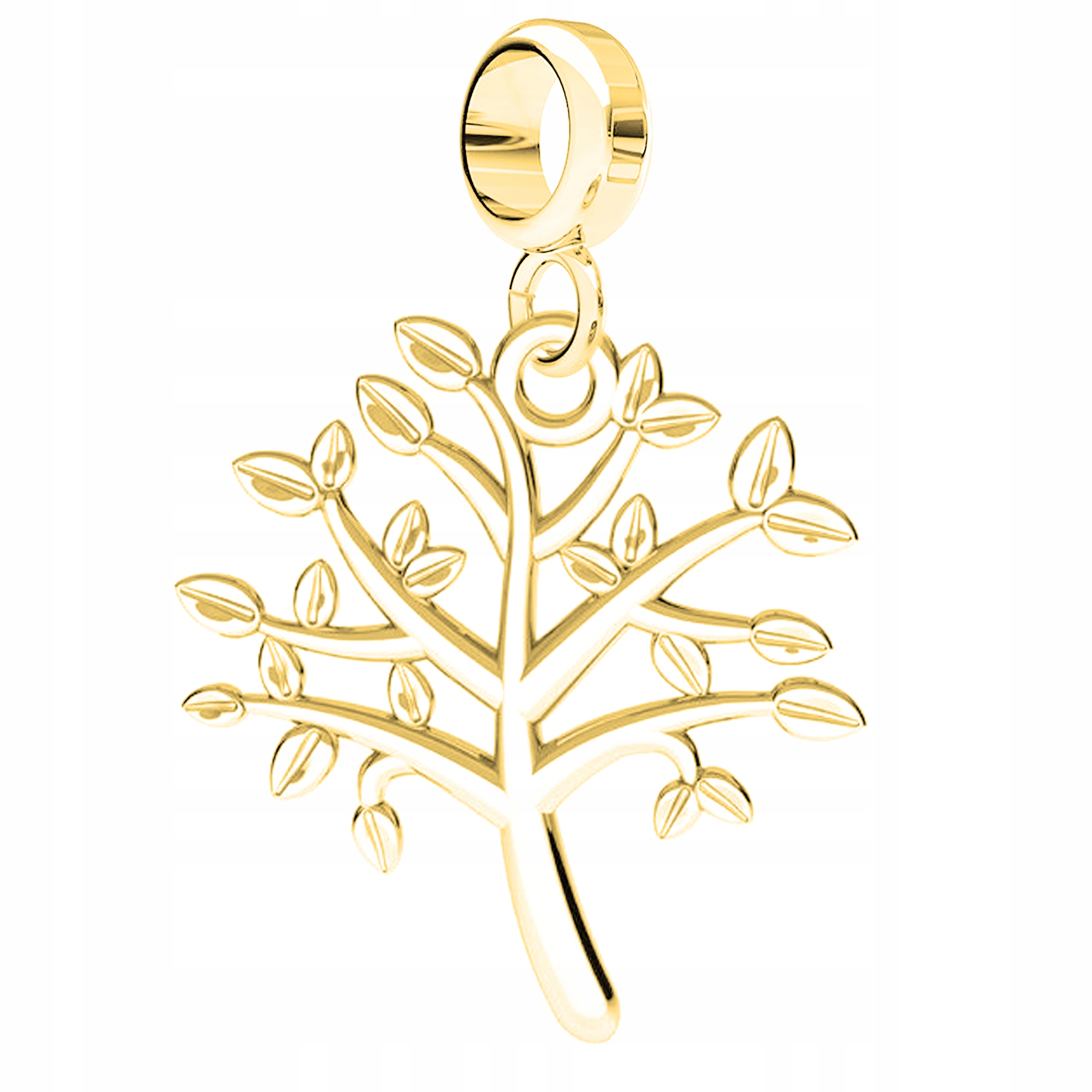 Charms Zlatý strom Strom života Listy větvičky Stromy Větev Stříbro 925