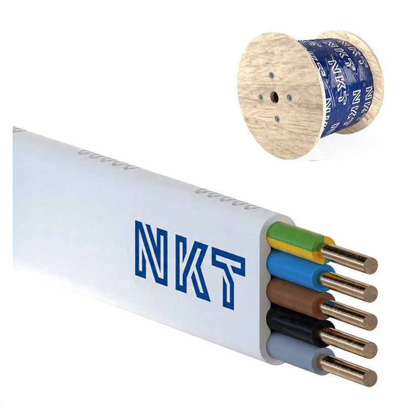 

Przewód Ydy-p Ydyp 5X2.5 750V płaski 1MB Nkt