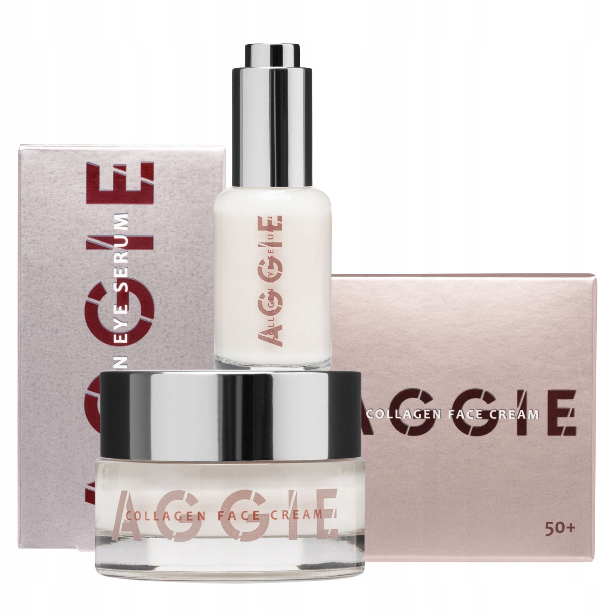 Set s kolagenem Aggie Sérum na obličej Krém pro zralou pleť Omlazení