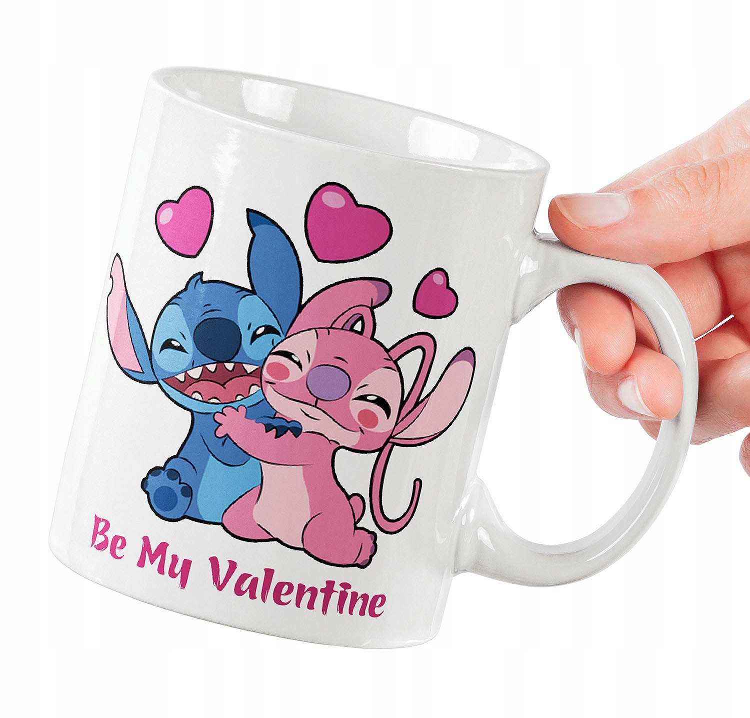 KUBEK NA WALENTYNKI LILO I STITCH BE MY VALENTINE PREZENT JAKOŚĆ