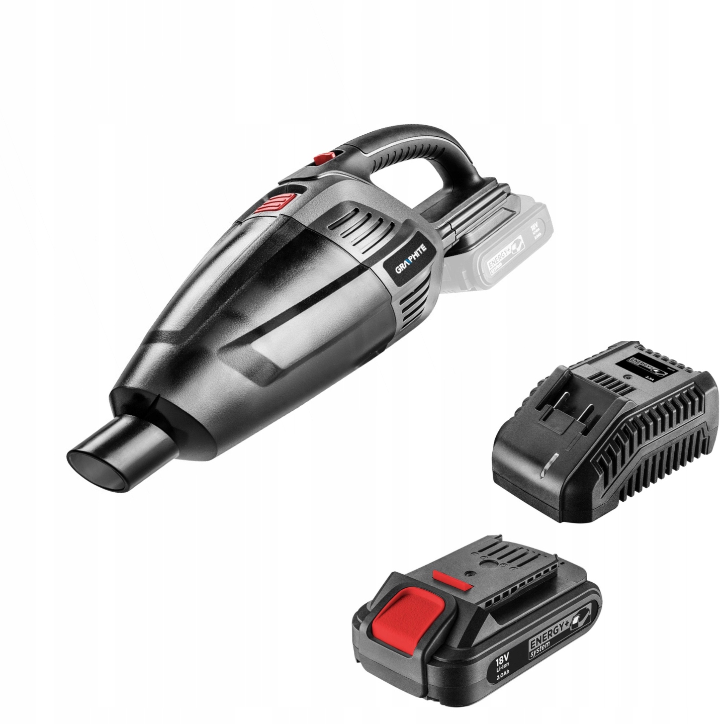 Odkurzacz Akumulatorowy 2w1 Bateria 2 Ah Ładowarka Graphite