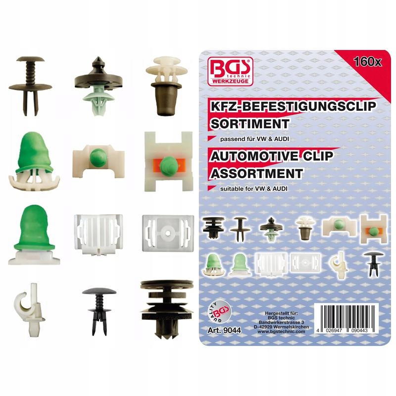 Sada zámků pro automobily pro Audi, Vw 160 ks, Bgs 9044