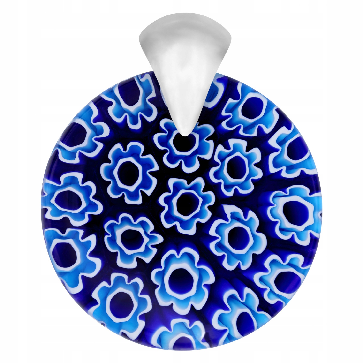 Dámský modrý přívěsek Harf sklo murano kolečko