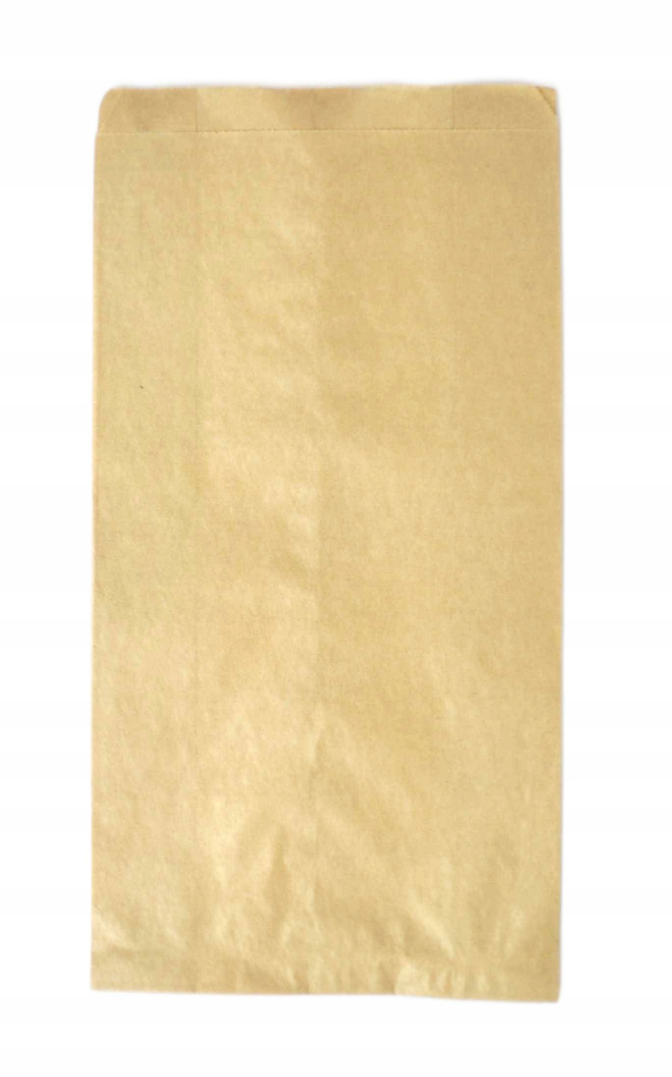 Torba Torebka Papierowa Brązowa śniadaniowa Fałdowa 180x60x350 mm 1000szt
