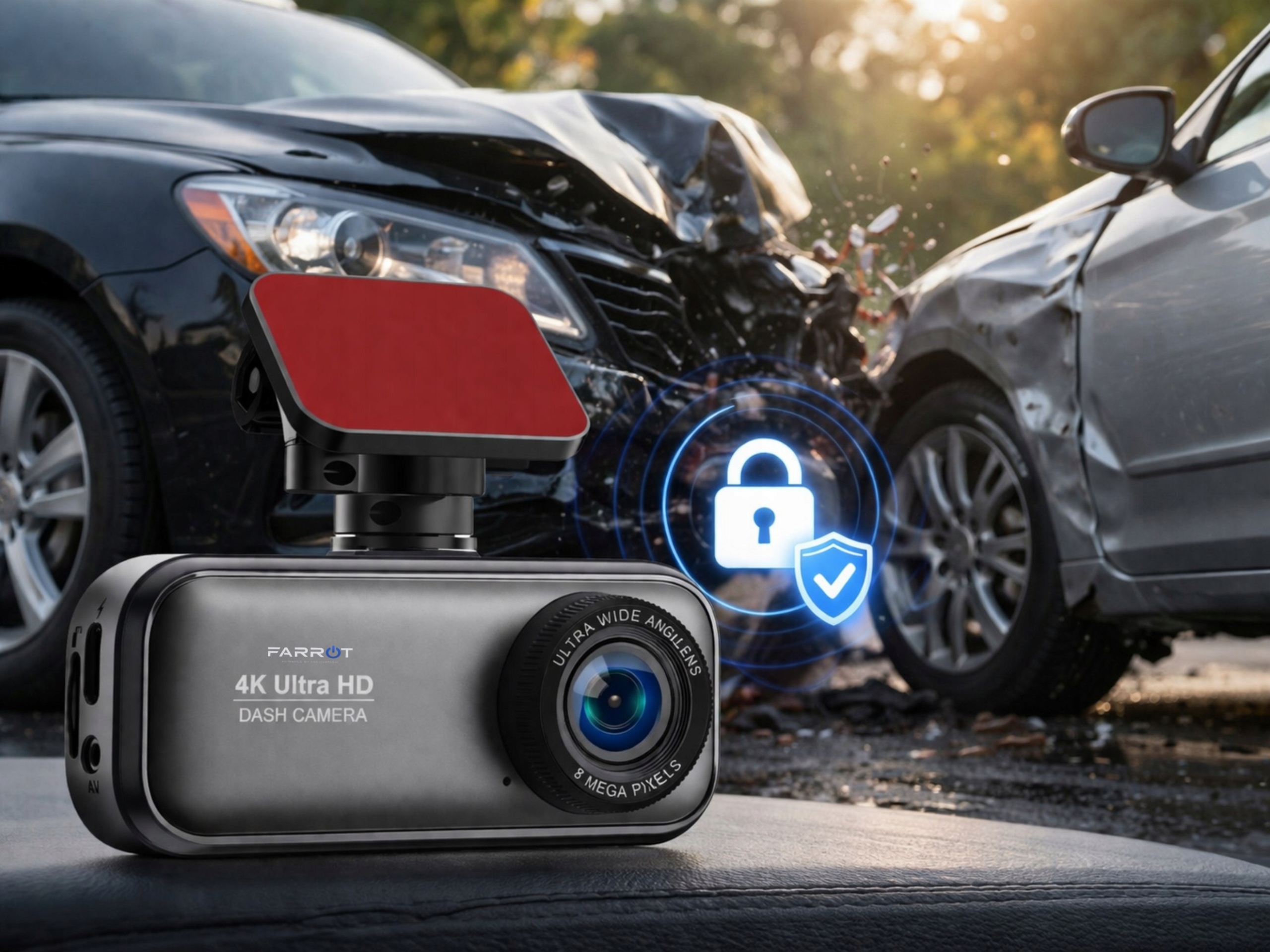 Wideorejestrator Samochodowy 4K UHD Przód Wifi GPS Tył Full HD Kamera auto