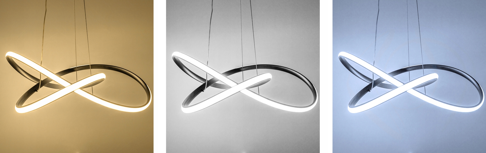 LAMPA SUFITOWA WISZĄCA RING NOWOCZESNA LED + PILOT Kolekcja APP395-CP