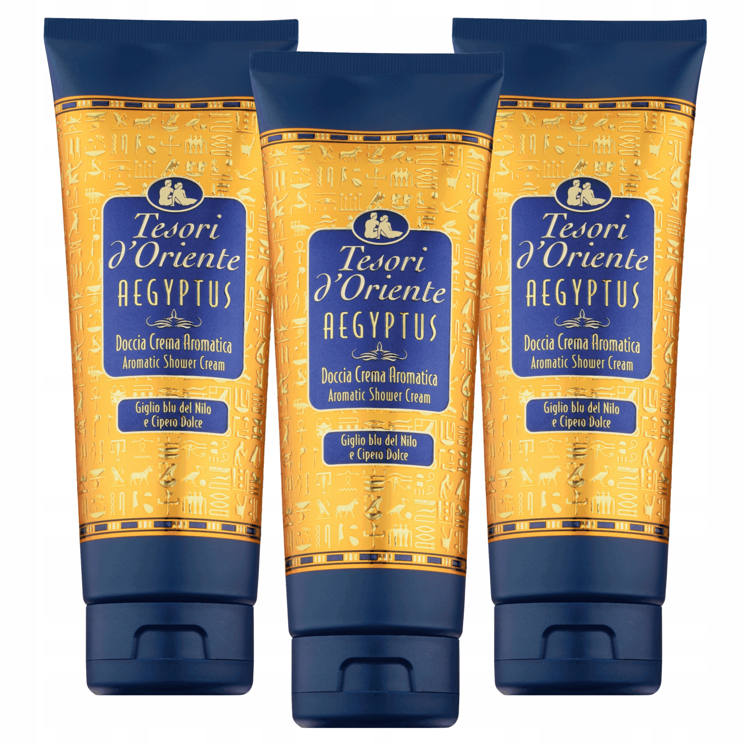 3x Sprchový Gel Tesori d'Oriente Aegyptus Lilia Trvalá vůně 250 ml