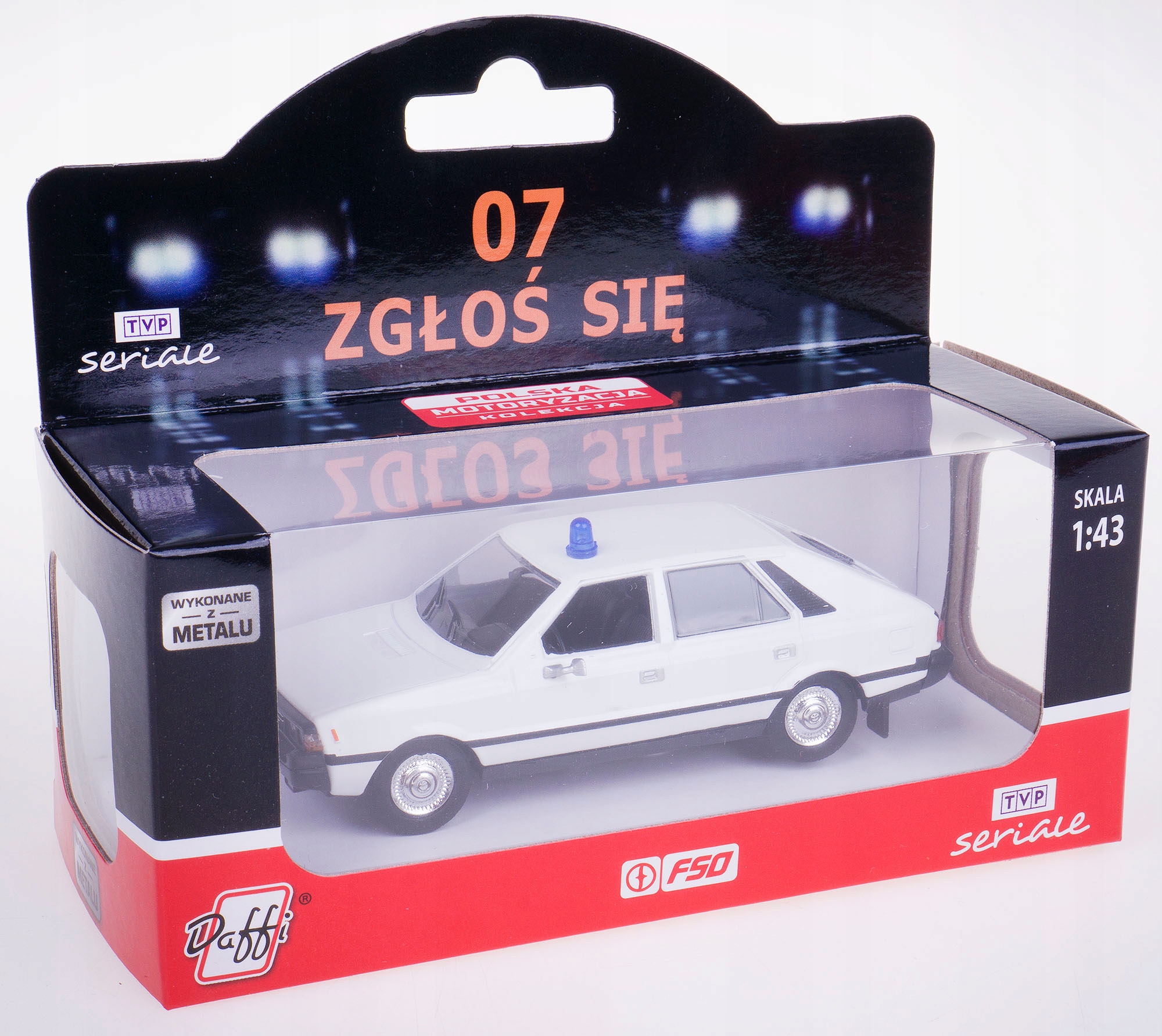 Polonez 1500 Fso ''07 Zgłoś Się'' Borewicz Model Metalowy Prl 1:43 Biały