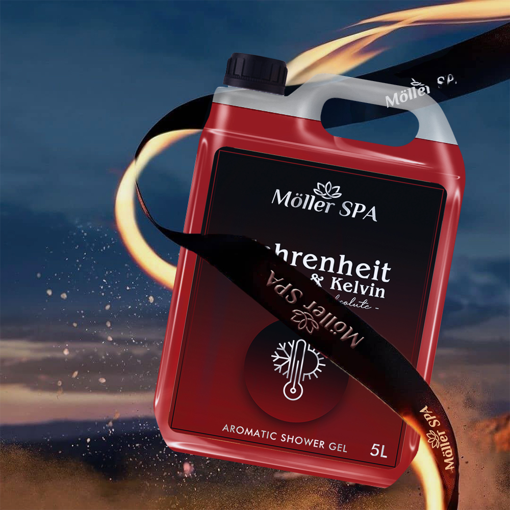 Möller SPA FAHRENHEIT CELSIUS KELVIN ŻEL POD PRYSZNIC ZAPACH PERFUM 5L Linia Basic Line