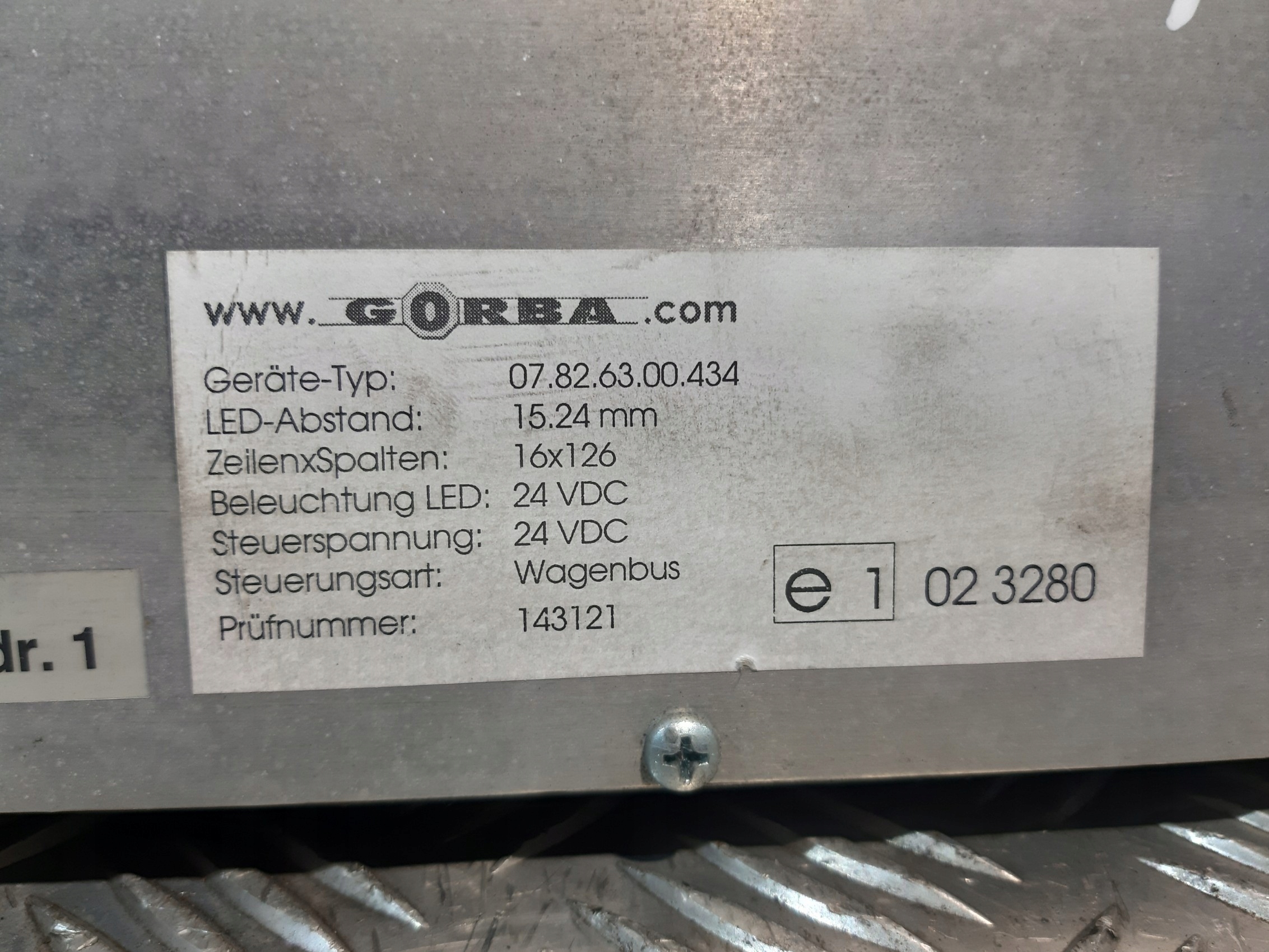 display sign INFORMACYJNA LED GORBA 16x126 07826300434