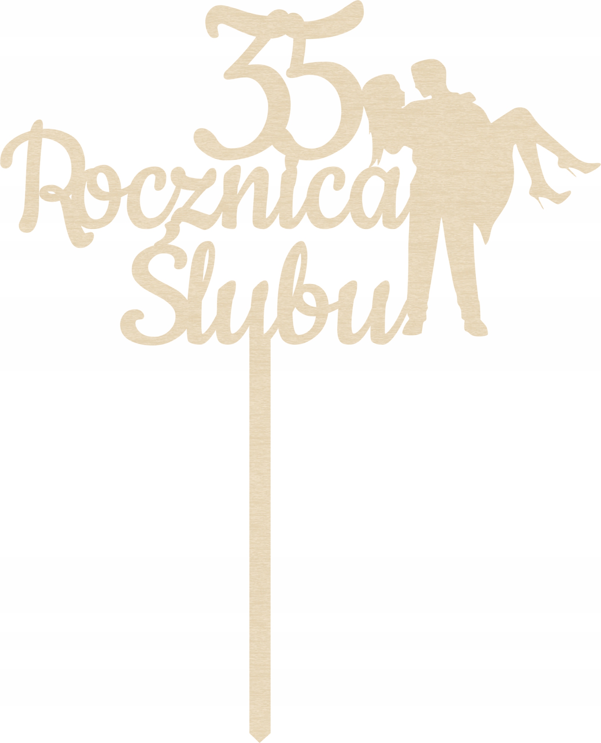 TOPPER NA TORT 35 ROCZNICA ŚLUBU MIŁOŚĆ DEKORACJA