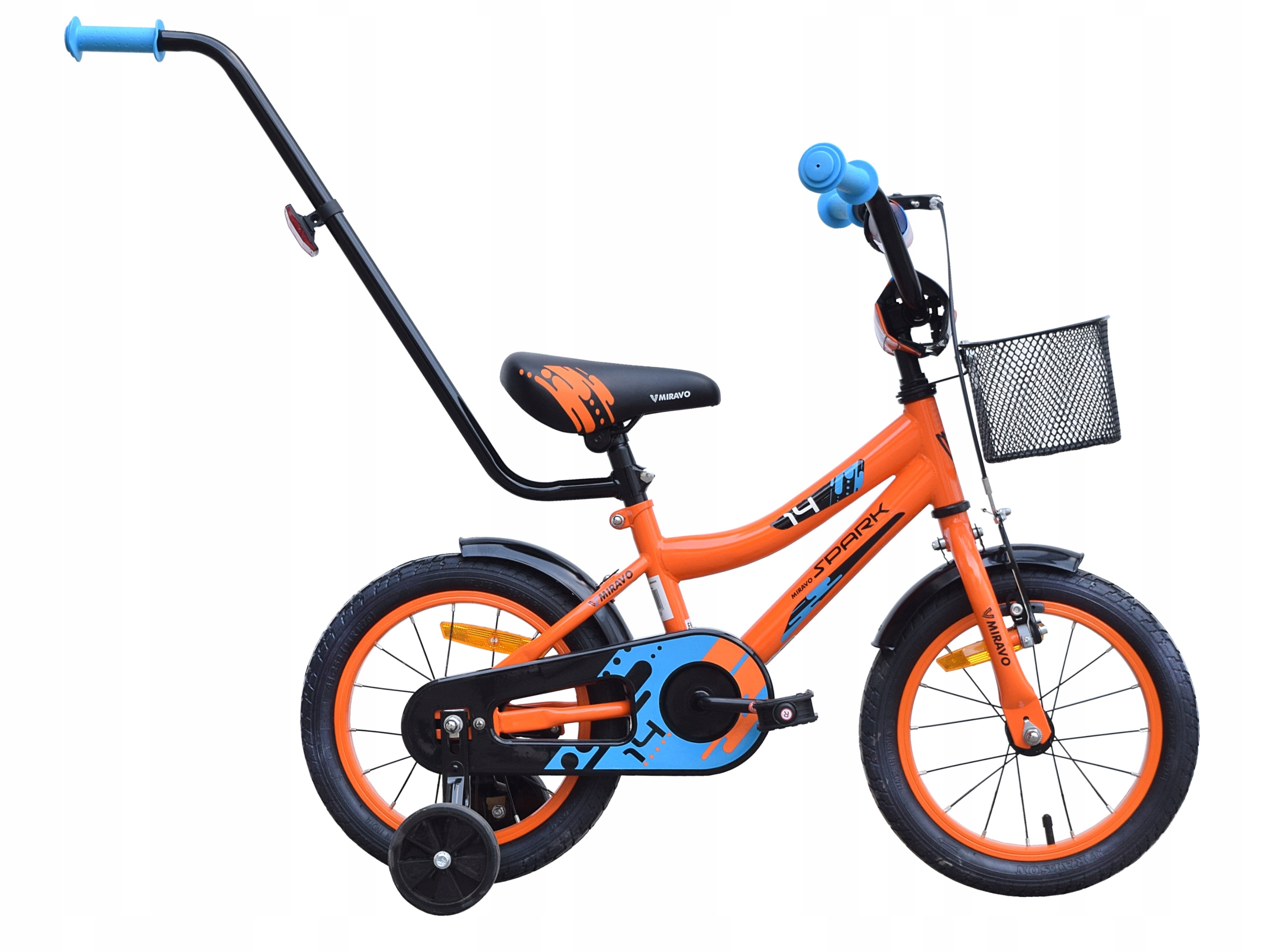 Rowerek Dziecięcy 14 Cali Miravo Rower Dla Chłopca Koszyk Prowadnik
