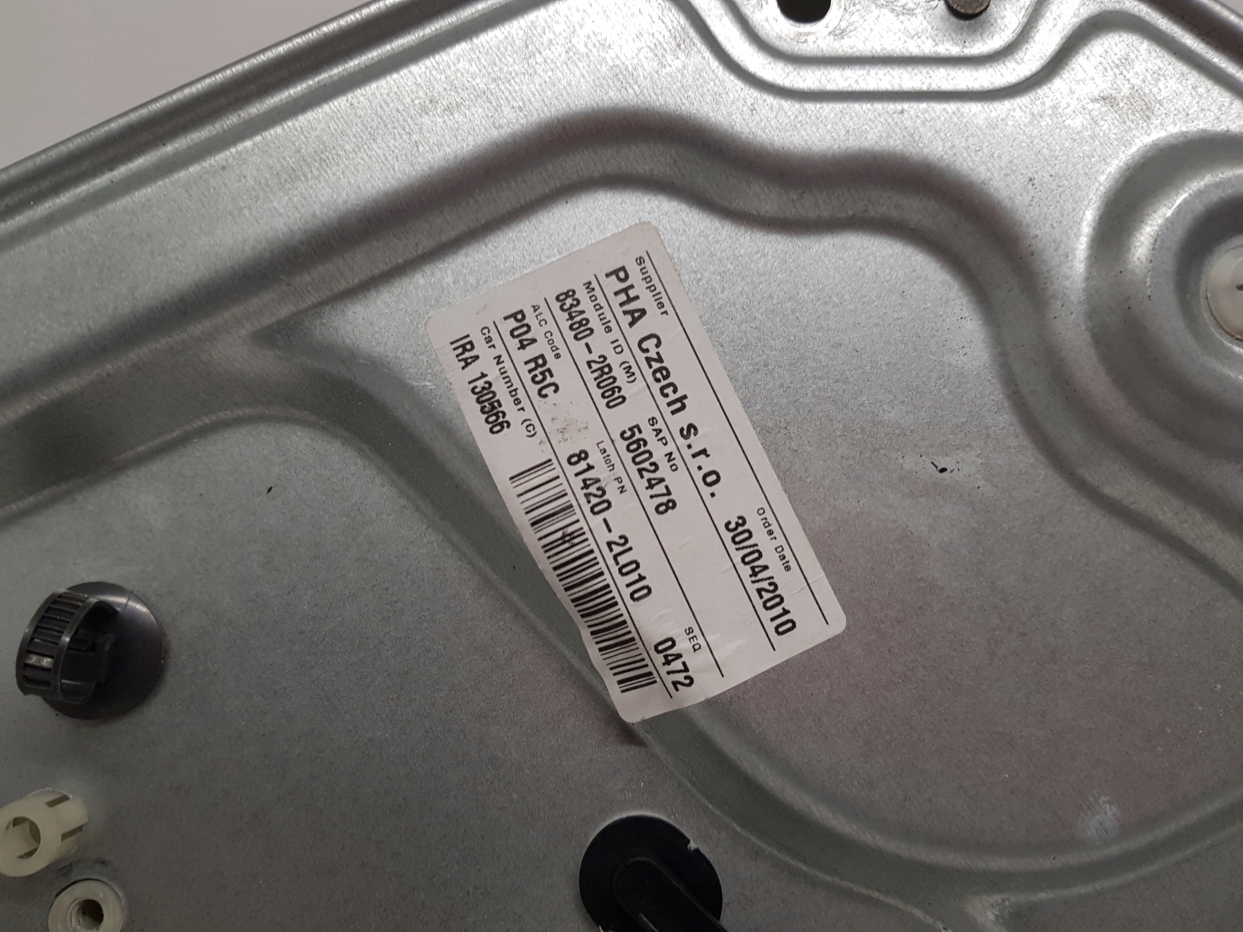 HYUNDAI I30 HB window regulator right rear part 2007