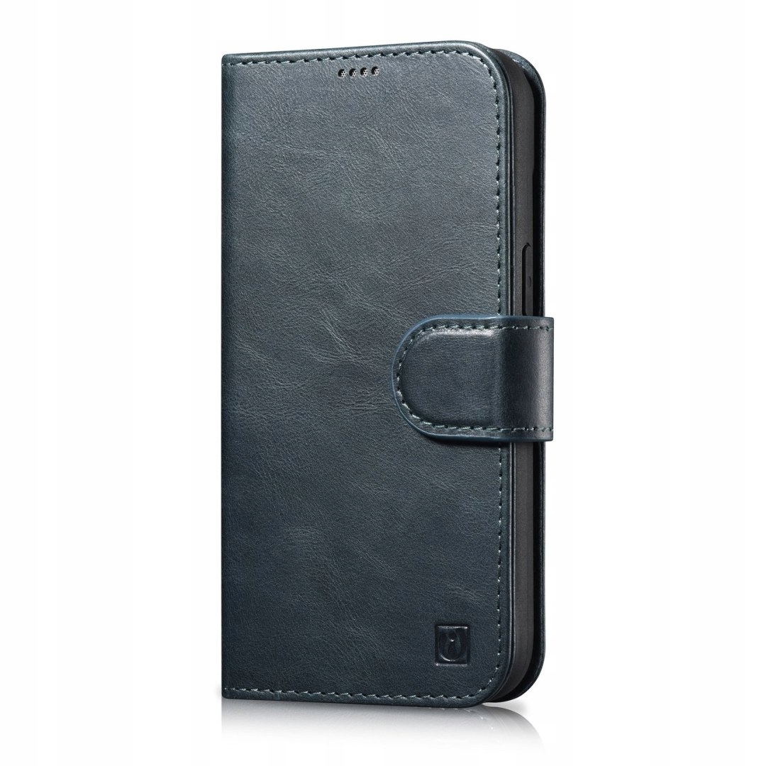 2w1 etui skórzany pokrowiec z klapką iPhone 14 Pro Anti-RFID Oil Wax Wallet