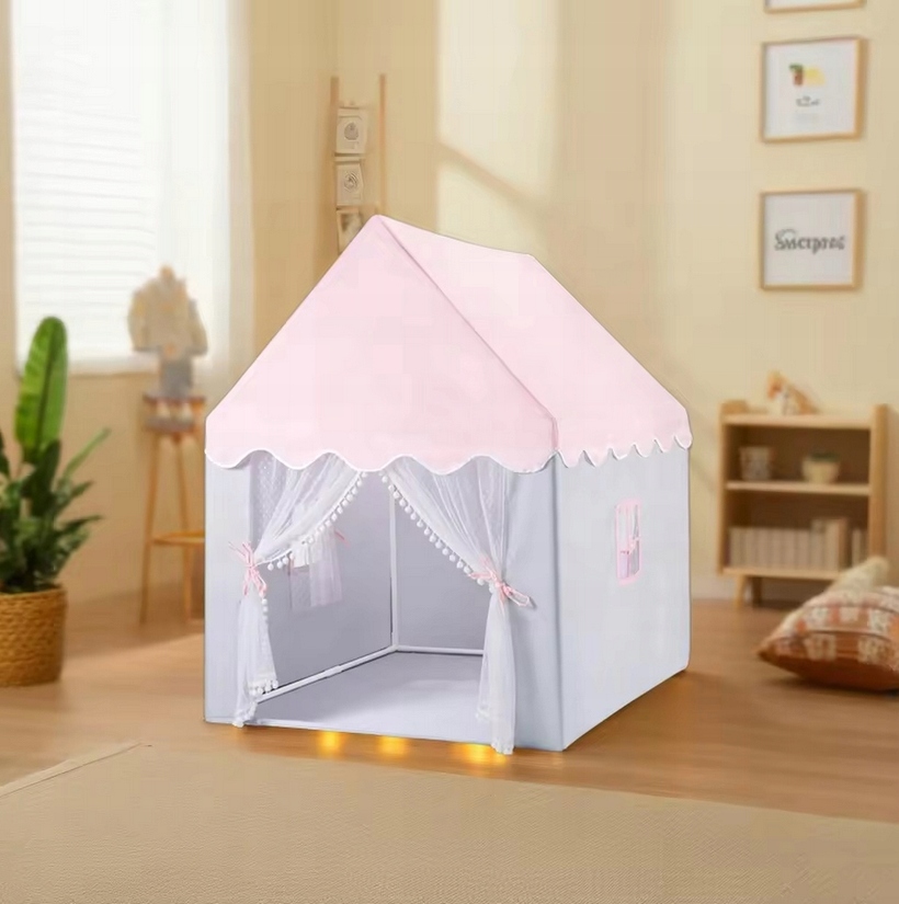 VAIKŲ PALAPINĖ NAMELIS PILIS RŪMAI SODO KAMBARIUI + LED ROŽĖS ŽIBINTAI Gamintojo kodas 568-76