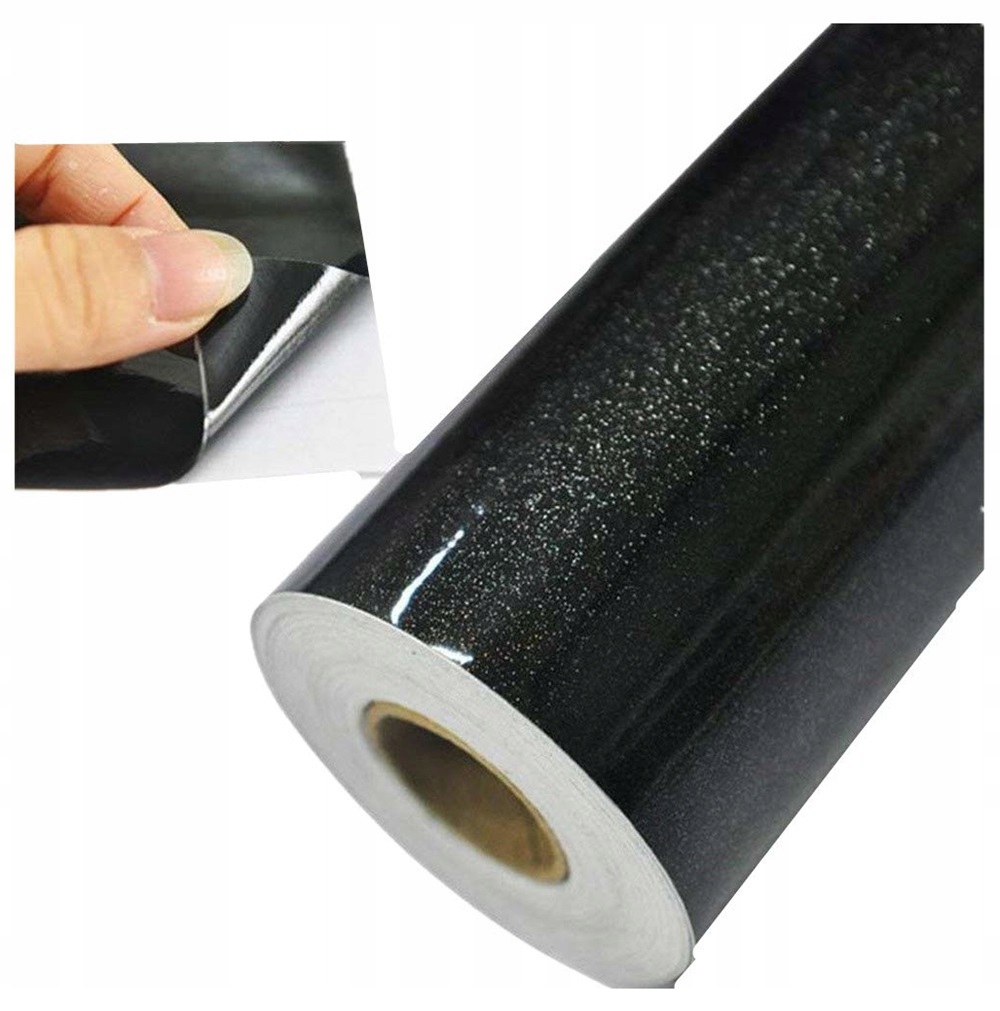 Folia Okleina Czarna Diament Metallic Black Diamond Połysk Czarny 50x152cm