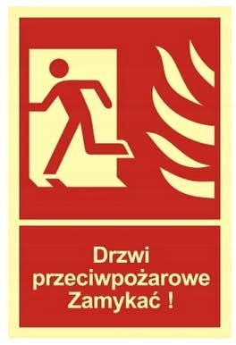 ZP-20/L PPOŻ. DRZWI PRZECIWPOŻAROWE ZAMYKAĆ LEWE