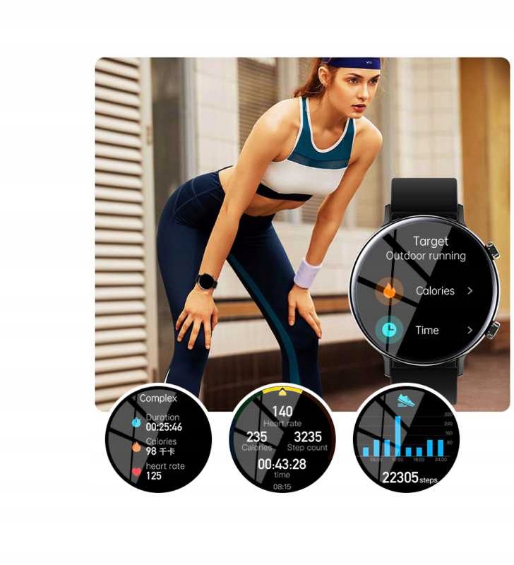 ZEGAREK SMARTWATCH RUBICON RNCE98 CZARNY ROZMOWY Marka Rubicon
