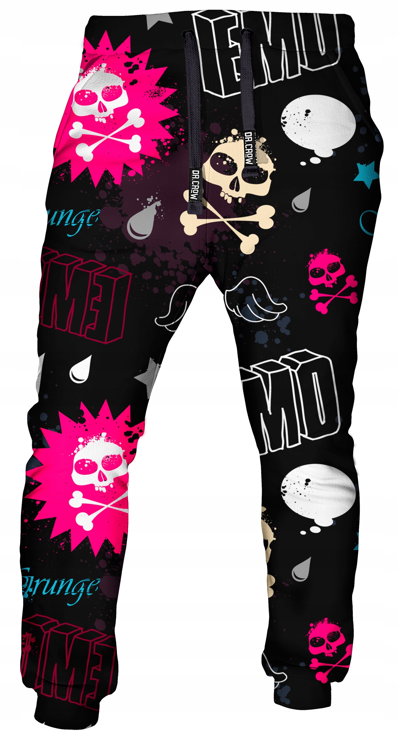 

D Spodnie Dresowe Fullprint Dr.crow Nowość Emo 4XL