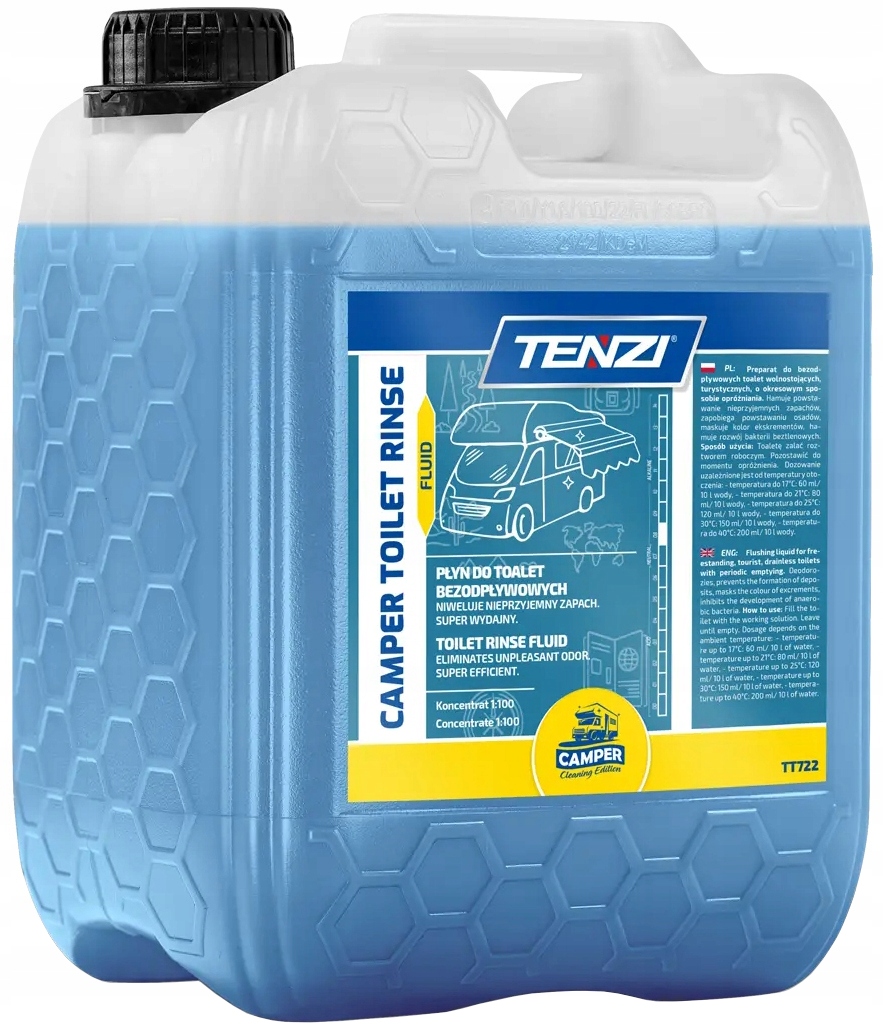 Tenzi Camper Toilet Rinse Fluid Pro Bezodtokové Toalety Do Karavanu 5 L