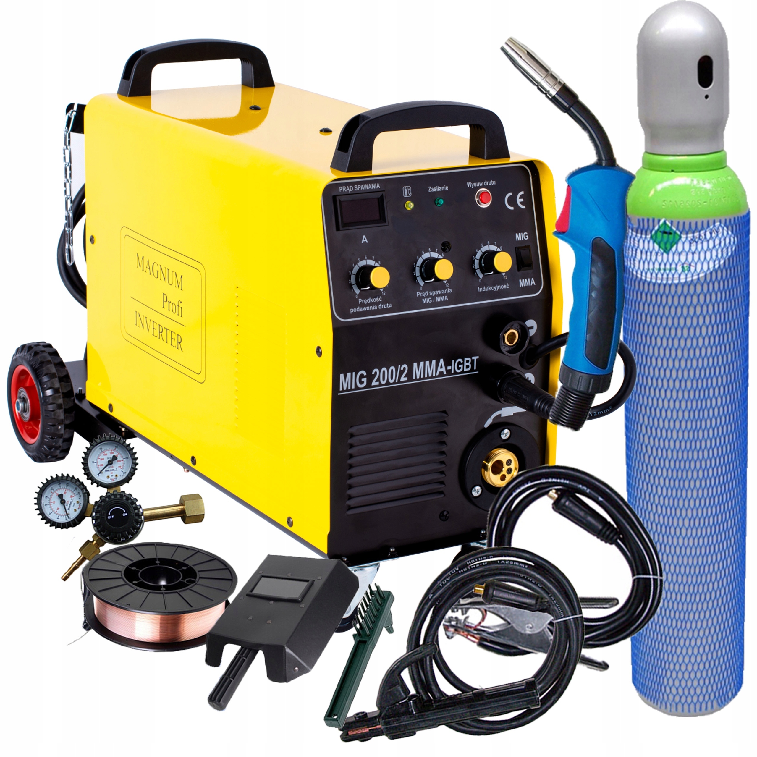 Spawarka Migomat Magnum Mig 200/2KN 230V/400V 200A Mma Tig Lift 3W1