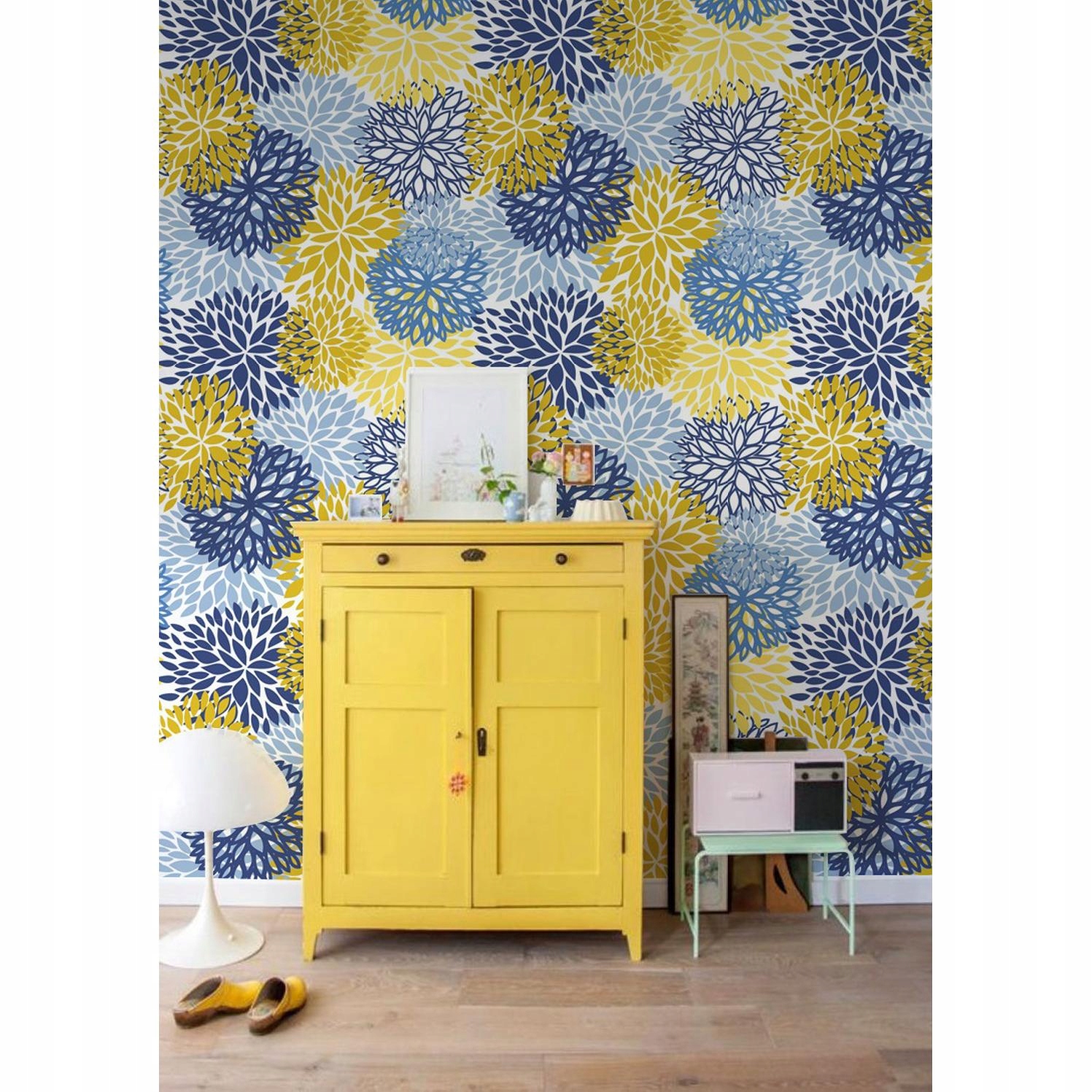 

Fototapeta Niebieskie kwiaty chryzantemy 250x104cm