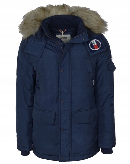 Tommy Jeans pánská bunda, tmavě modrá, parka, Xs