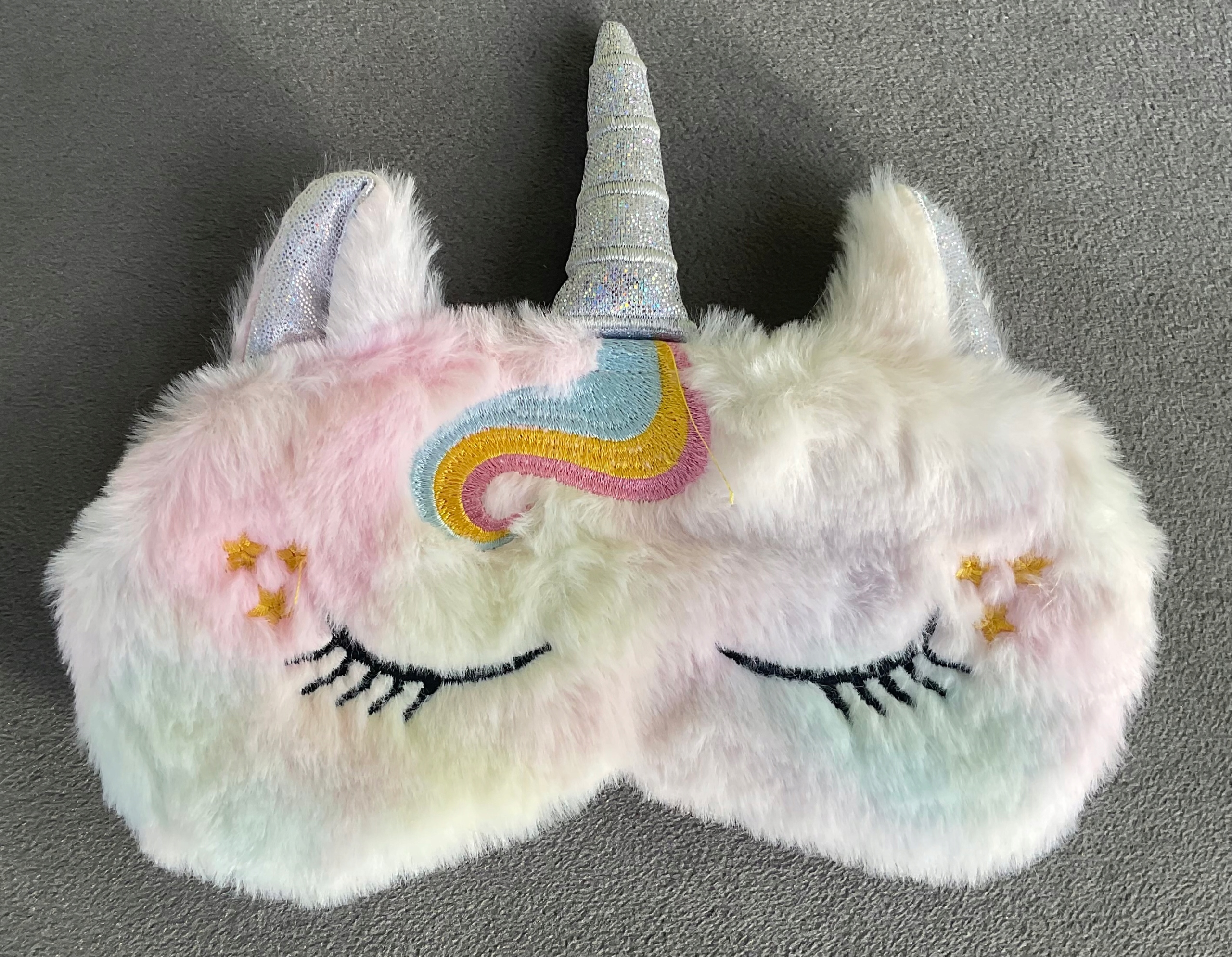 OPASKA NA OCZY MASKA DO SPANIA SNU RELAKSU JEDNOROŻEC RÓŻOWY PLUSZOWY Płeć uniseks