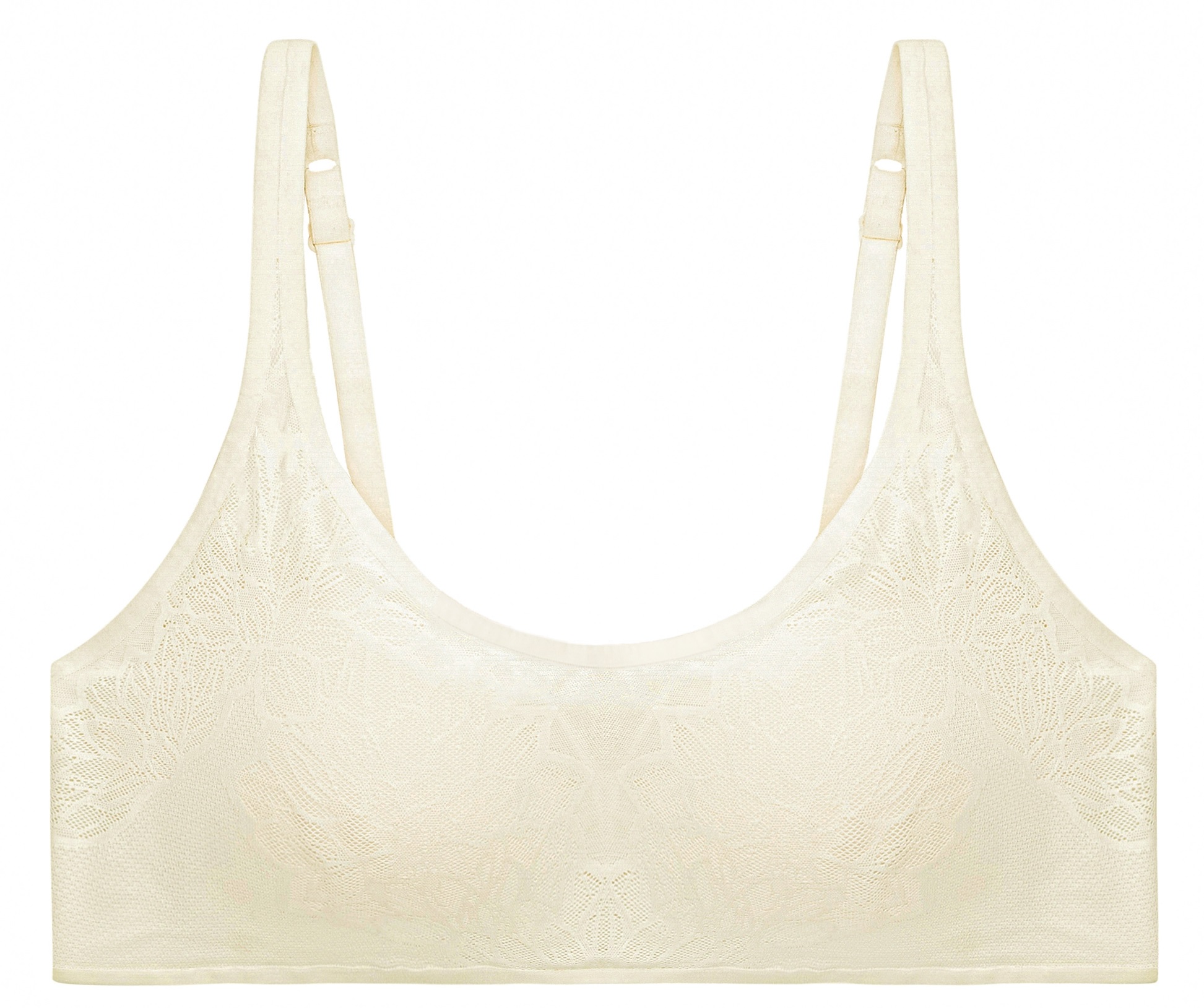 Bezšvová podprsenka s květinami Ecru Triumph Fit Smart P Ex Top S/m 02