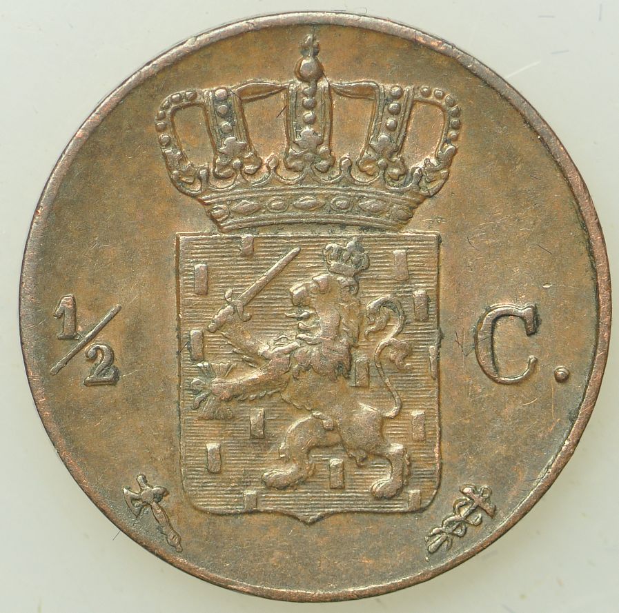 Holandia - 1/2 centa 1877