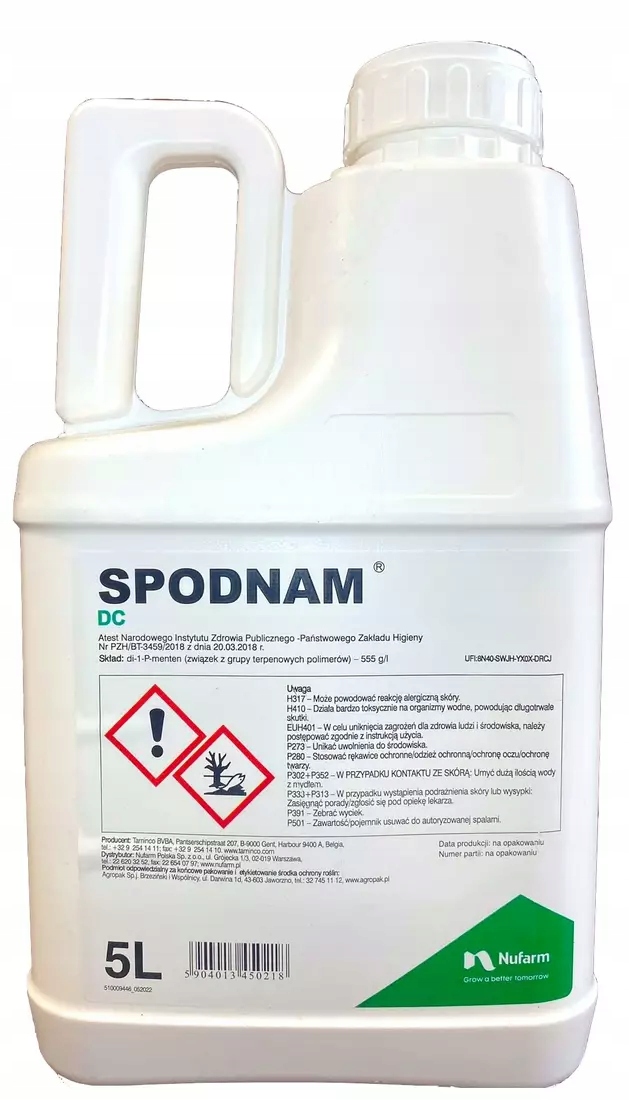 Spodnam 555DC 5l Nufarm zapobiega pękaniu łuszczyn
