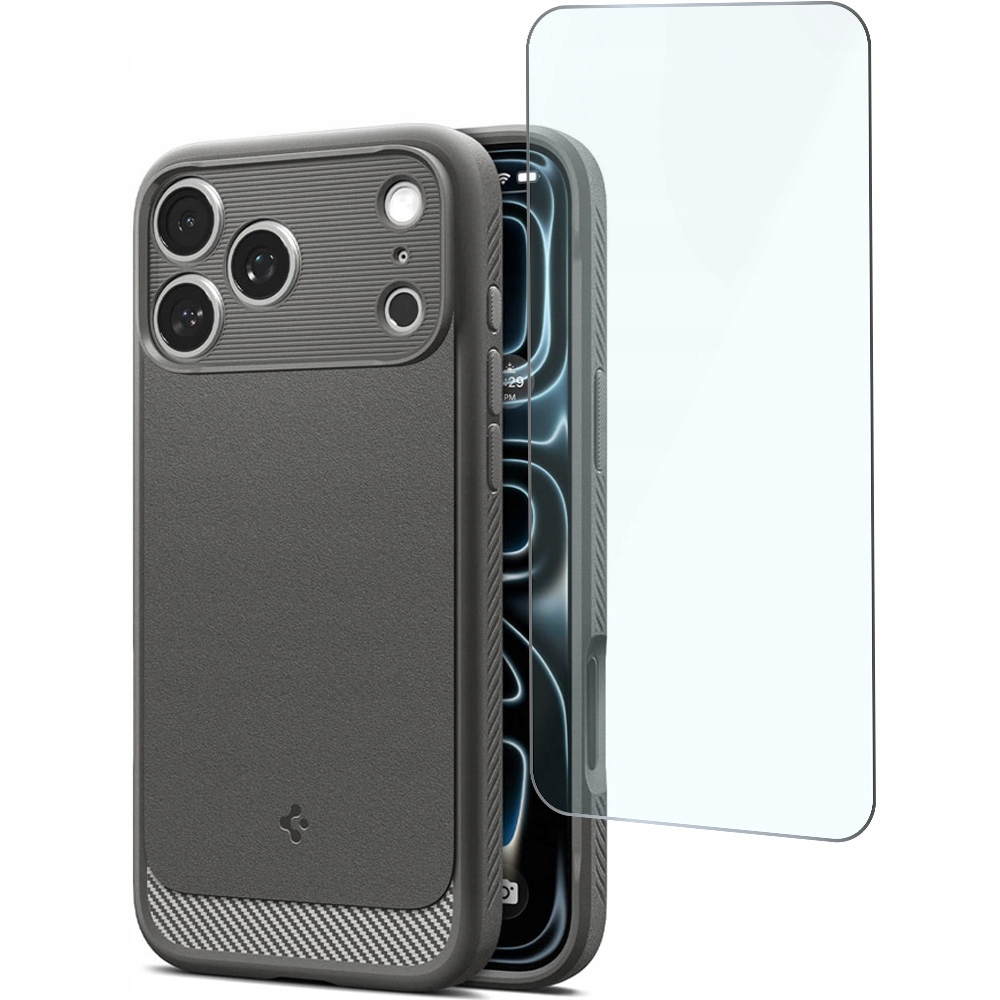 Etui Spigen Rugged Armor Mag do iPhone 17 Pro, do MagSafe, mocne + szkło